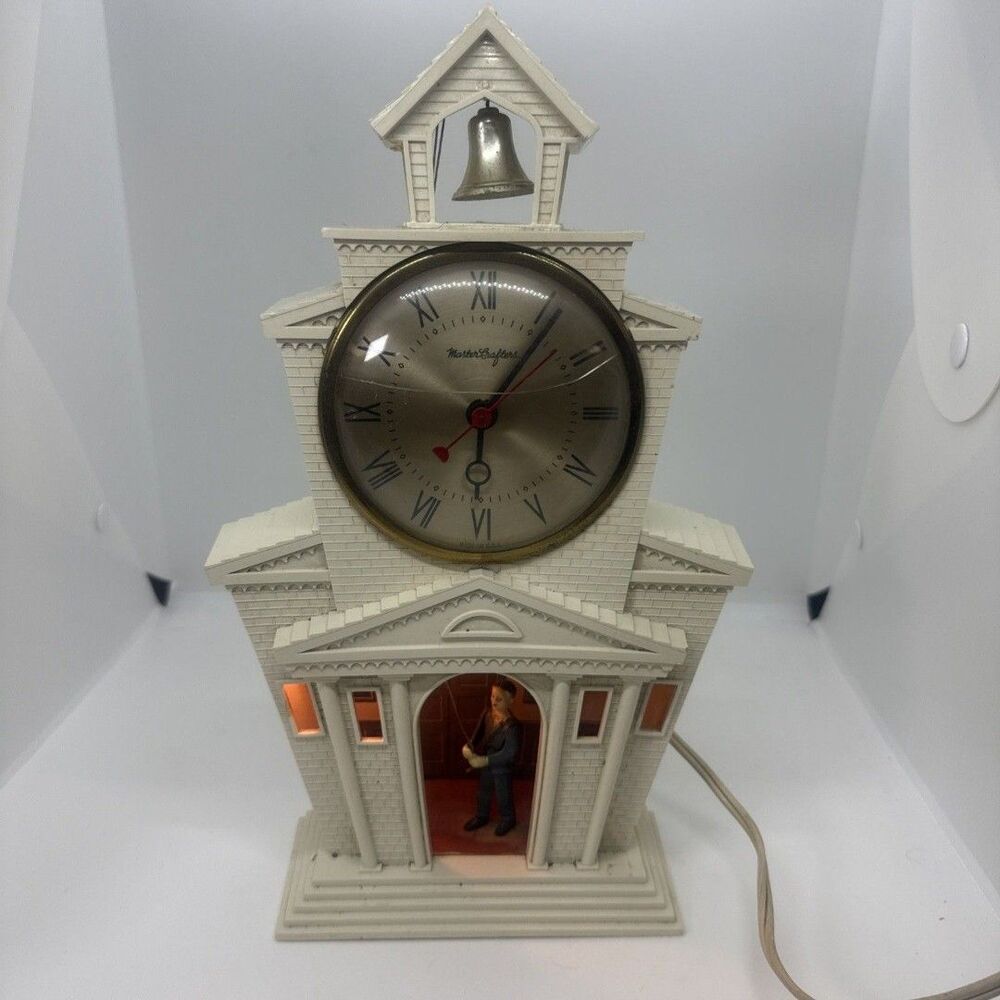 Vintage Master Crafters Church Clock 50s Animated Lights working